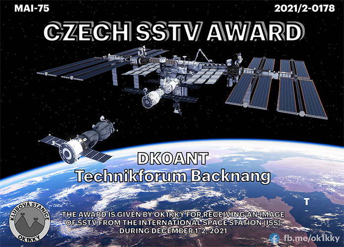 CZECH SSTV Diplom 21-06-2021