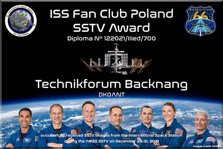 ISS Fan Club Poland Diplom 21-06-2021