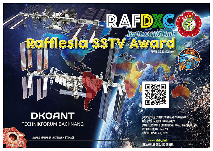 Rafflesia SSTV Award Diplom