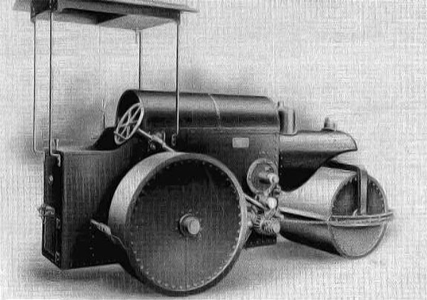 1920 erste Motorstrassenwalze Kaelble
