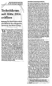Stuttgarter Zeitung vom 13. April 2013